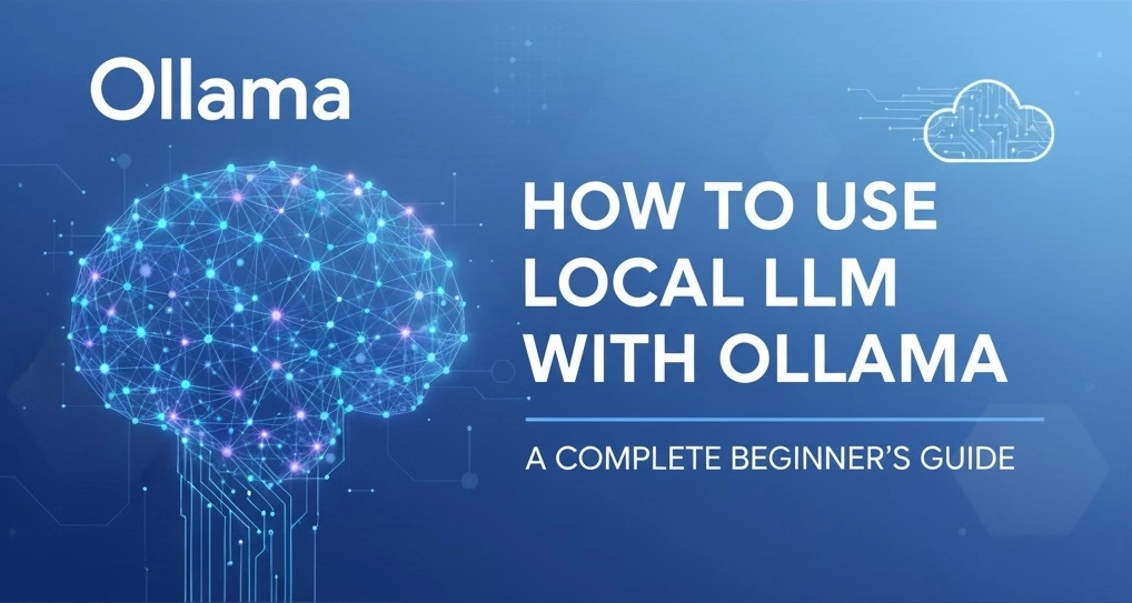Ollama logo on a terminal screen, symbolizing running local AI models & LLM